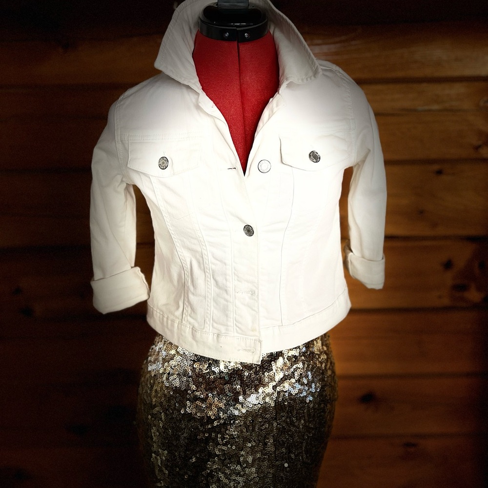 Children’s place girls White Denim Jacket